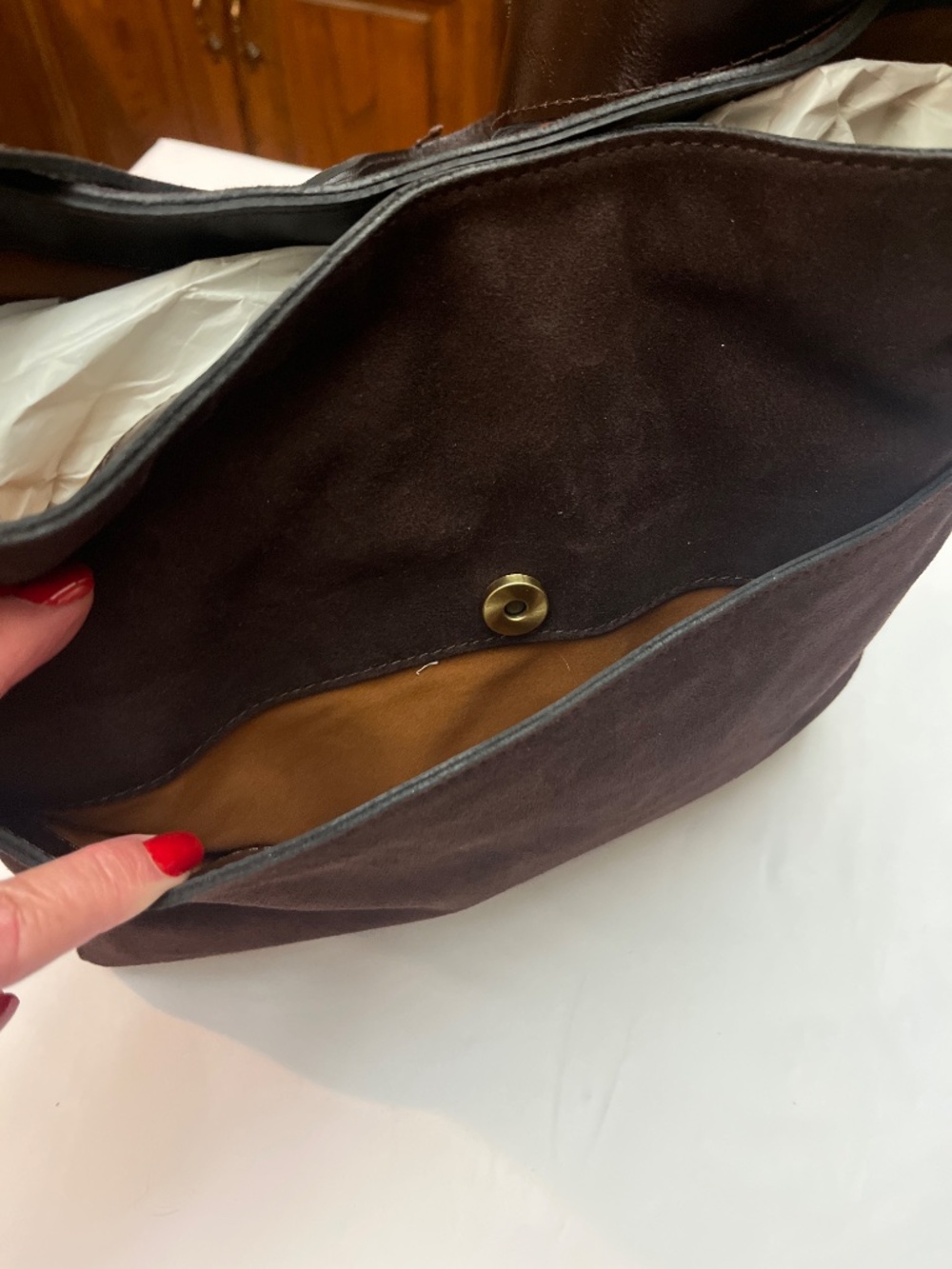 NWT Patricia Nash Dark Brown Suede Prairie Hobo Bag. NWT. - Picture 6 of 15